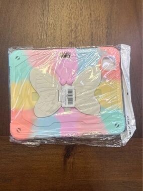 iPad 10.9” Heavy Duty Pastel Rainbow Butterfly Case